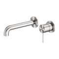 Nero Mecca Wall Basin/Bath Mixer Separate Back Plate 260mm Brushed Nickel NR221910C260BN image