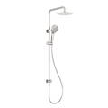 Fresh Twin Shower, Bottom Inlet, 250mm Overhead & Handset, Brushed Nickel