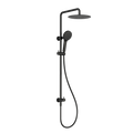 Fresh Twin Shower, Bottom Inlet, 250mm Overhead & Handset, Matte Black