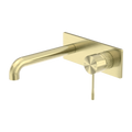 Nero Opal Wall Basin/Bath Mixer 230mm Brushed Gold NR251907A230BG 5 Star/6LPM image