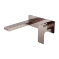 Nero Bianca Wall Basin/Bath Mixer 187mm Brushed Bronze NR321510aBZ 6 Star/4.5LPM image