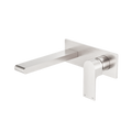 Nero Bianca Wall Basin/Bath Mixer 230mm Brushed Nickel NR321510BBN 6 Star/4.5LPM image