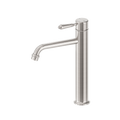 Nero York Straight Tall Basin Mixer With Metal Lever Brushed Nickel NR692101a02BN image