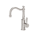 Nero York Basin Mixer Hook Spout With Metal Lever Brushed Nickel NR69210202BN image