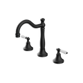 Nero York Basin Set With White Porcelain Lever Matte Black NR692102a01MB image