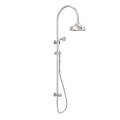 Nero York Twin Shower With White Porcelain Hand Shower Brushed Nickel NR69210501BN image