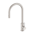 Nero York Pull Out Sink Mixer With Vegie Spray Function With White Porcelain Lever Brushed Nickel NR69210801BN image