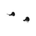 Nero York Wall Top Assemblies With White Porcelain Lever Matte Black NR692109b01MB