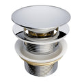 Nero Domed Pull Out Bath Waste with Overflow 40mm Chrome NRA710CH