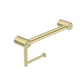 Nero Mecca Care 25mm Toilet Roll Rail 300mm Brushed Gold