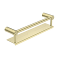 Nero Mecca Care 25mm Grab Rail With Shelf 450mm Brushed Gold