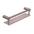 Nero Mecca Care 25mm Grab Rail With Shelf 450mm Brushed Bronze