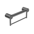Nero Mecca Care 32mm Grab Rail With Towel Holder 300mm Gun Metal