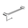 Nero Mecca Care 32mm Grab Rail With Toilet Roll Holder 450mm Chrome