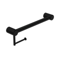 Nero Mecca Care 32mm Grab Rail With Toilet Roll Holder 450mm Matte Black