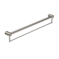 Nero Mecca Care 32mm Grab Rail With Towel Holder 900mm Brushed Nickel