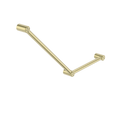 Nero Mecca Care 32mm Ambulant Toilet Grab Rail 45 Degree 750X450mm Brushed Gold