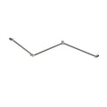 *Nero Mecca Care 32mm DDA Toilet Grab Rail Set 45 Degree Continuous 750X965X1025mm Brushed Nickel