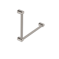 Nero Mecca Care 32mm Ambulant Toilet Grab Rail 90 Degree 450X450mm Brushed Nickel