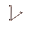 Nero Mecca Care 32mm Ambulant Toilet Grab Rail 90 Degree 450X450mm Brushed Bronze