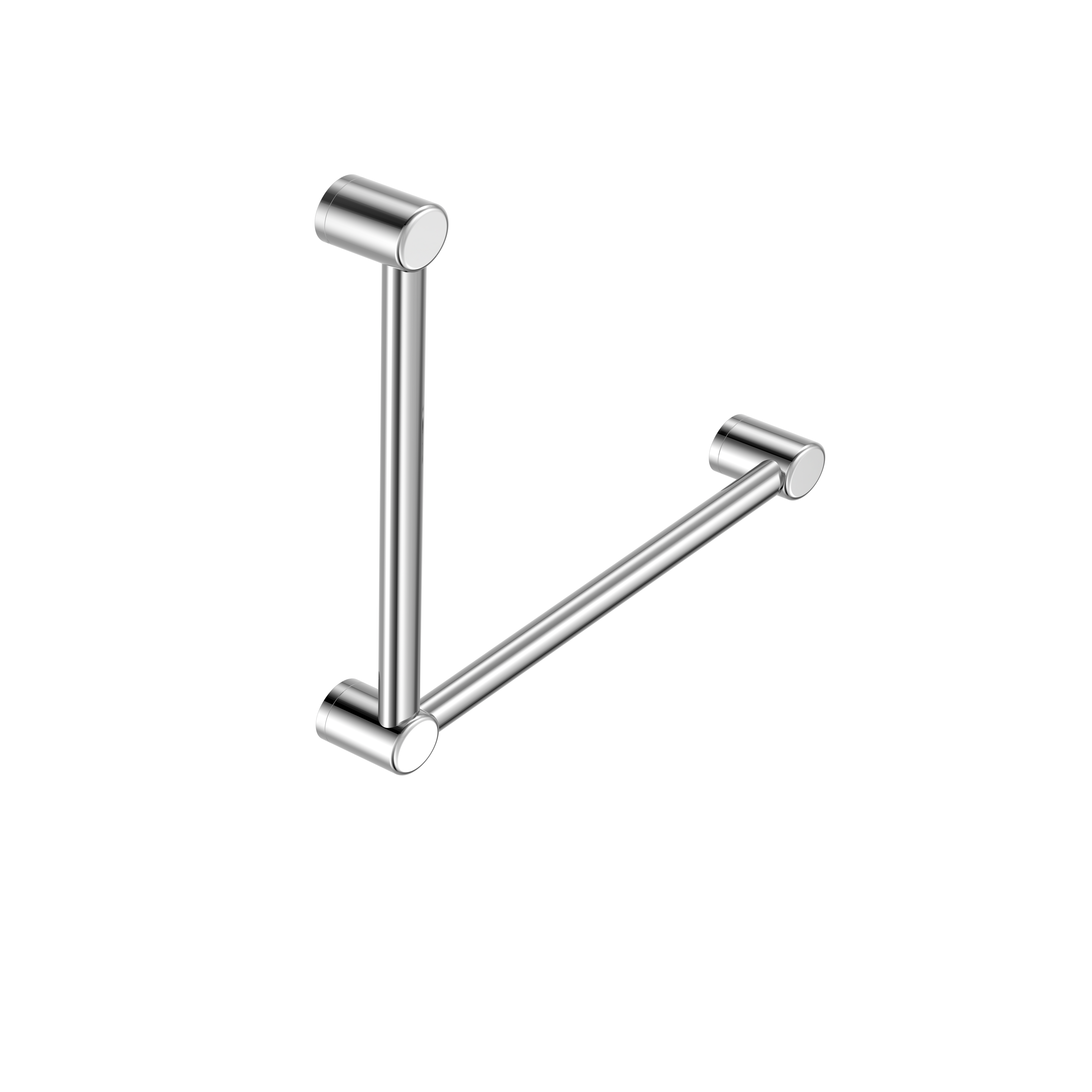 Nero Mecca Care 32mm Ambulant Toilet Grab Rail 90 Degree 450X450mm Chrome