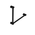 Nero Mecca Care 32mm Ambulant Toilet Grab Rail 90 Degree 450X450mm Matte Black