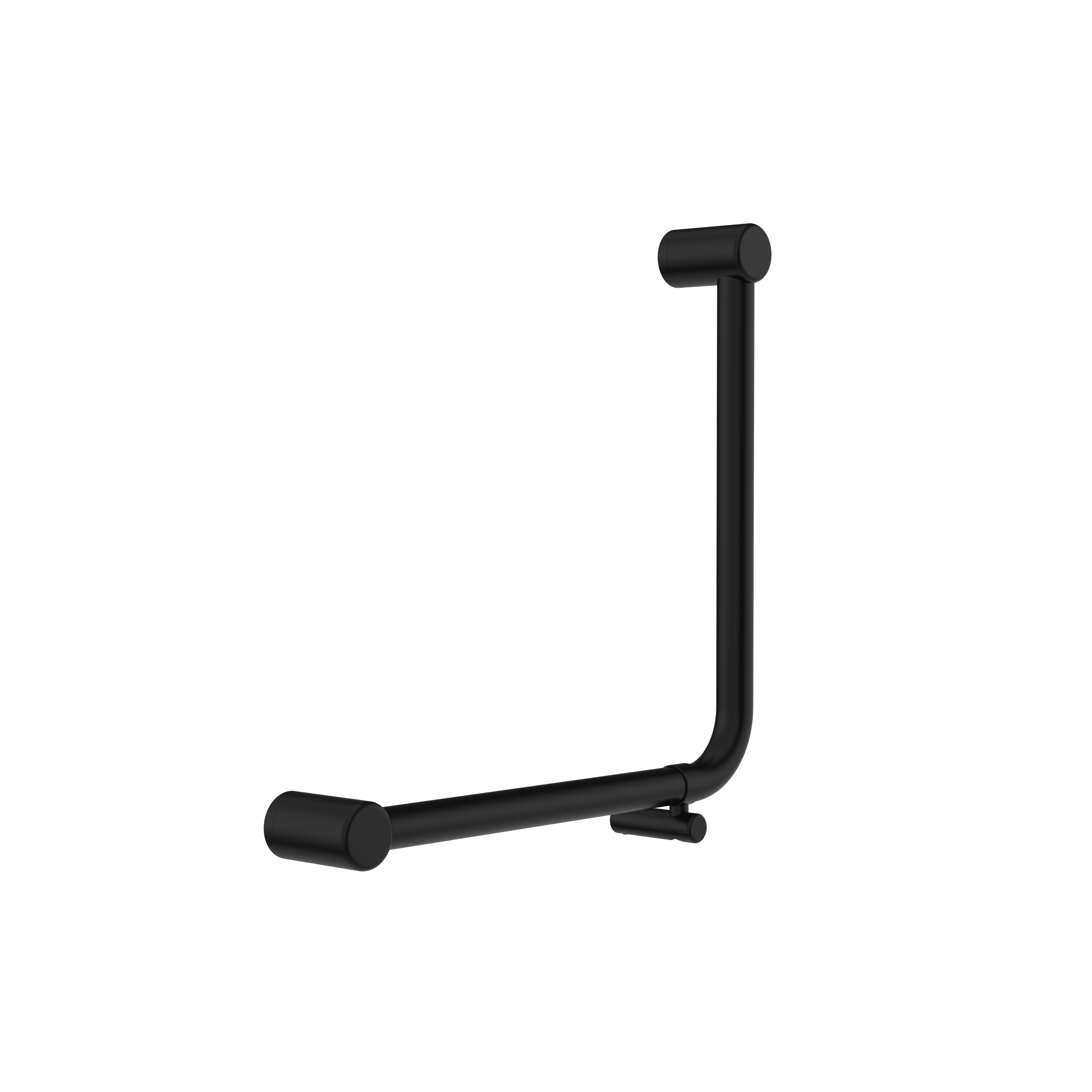 Nero Mecca Care 32mm Ambulant 90 Degree Bent Tube Grab Rail 450X450mm, Matte Black