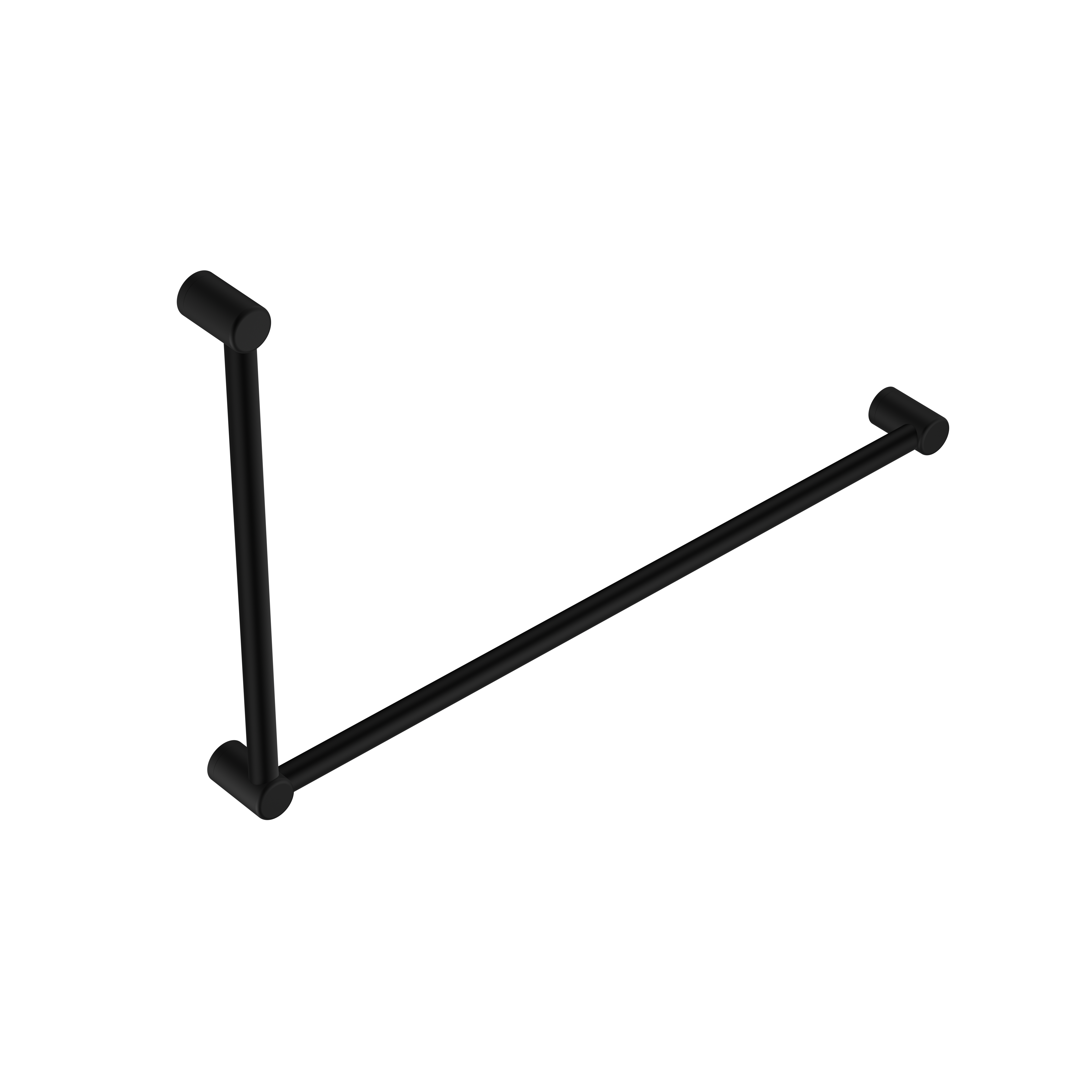 Nero Mecca Care 32mm DDA Grab Rail Set 90 Degree 600X1000mm Matte Black