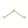 Nero Mecca Care 32mm Wrap Around Corner Grab Rail 600X600mm, Brushed Gold