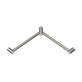 Nero Mecca Care 32mm Wrap Around Corner Grab Rail 600X600mm, Brushed Nickel