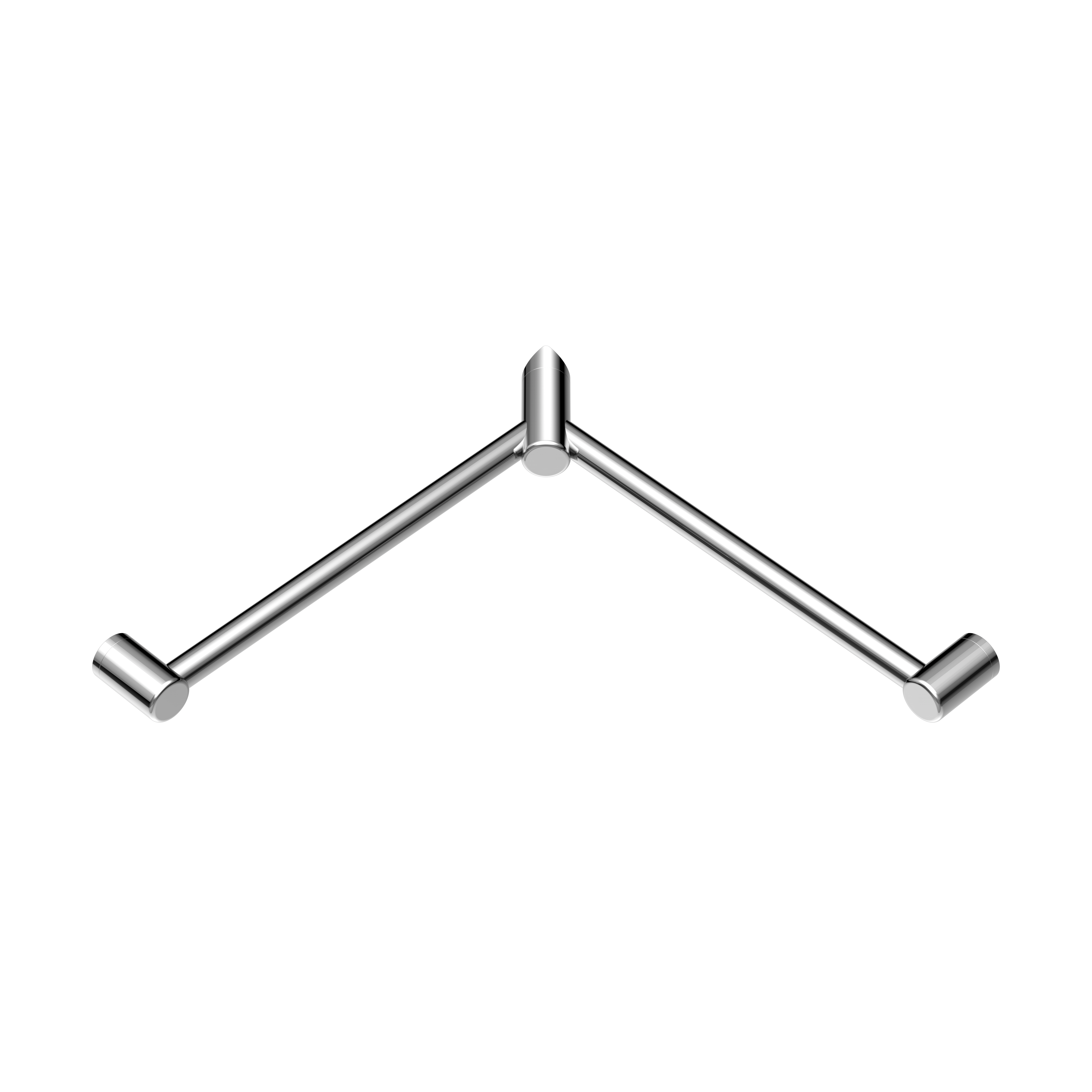 Nero Mecca Care 32mm Wrap Around Corner Grab Rail 600X600mm Chrome