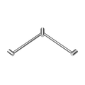 Nero Mecca Care 32mm Wrap Around Corner Grab Rail 600X600mm Chrome