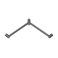 Nero Mecca Care 32mm Wrap Around Corner Grab Rail 600X600mm Gun Metal