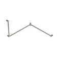 Nero Mecca Care 32mm DDA Toilet Grab Rail Set 90 Degree Continuous 600X1065X1025mm Brushed Nickel