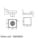 Nero Tile Insert Floor Waste (50mm/100mm Outlet Options) - Brushed Bronze