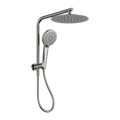 Mecca 2 in 1 Twin Short Shower, 250mm Overhead & Handset, Chrome