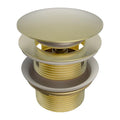Nero Domed Pull Out Bath Waste with Overflow 40mm Brushed Gold NRA710BG