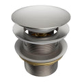 Nero Domed Pull Out Bath Waste with Overflow 40mm Brushed Nickel NRA710BN
