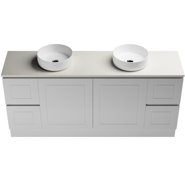 Nevada Classic 1800mm Floor Standing Vanity, Double Above or Under Counter Basin