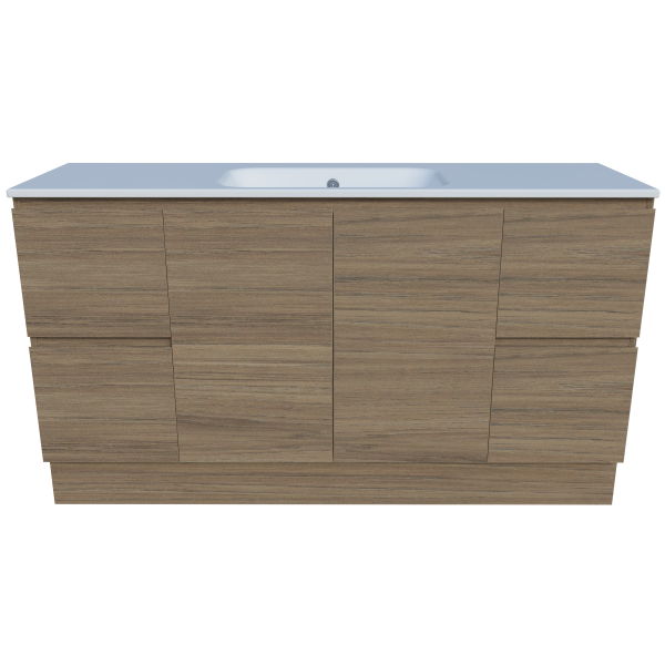 Nevada 1500mm Floor Standing Vanity with Moulded Top, Single Bowl