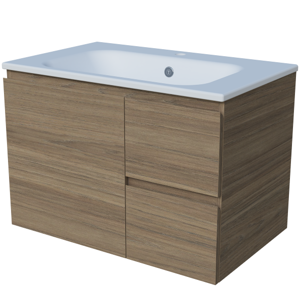 Nevada 750mm Wall Hung Vanity with Moulded Top