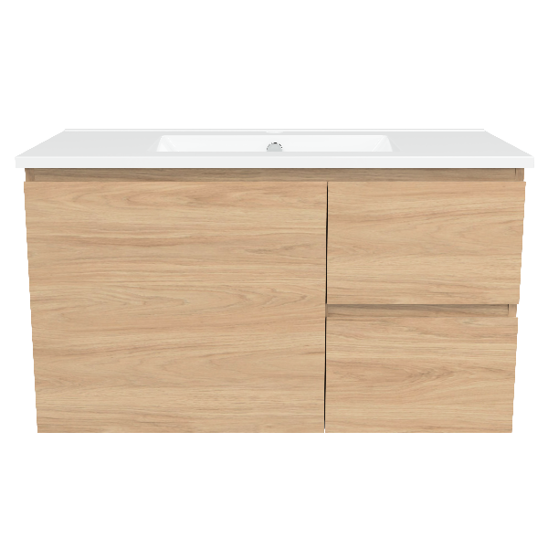 Nevada 900mm Wall Hung Vanity with Moulded Top