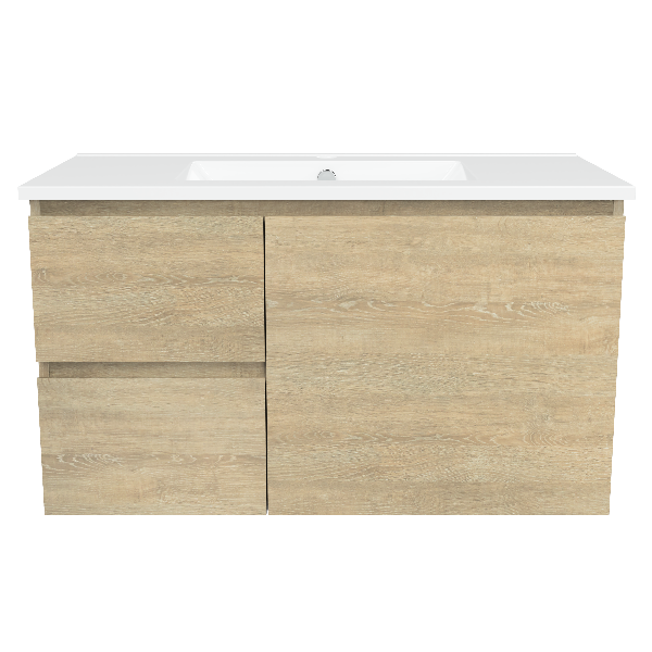 Nevada 900mm Wall Hung Vanity with Moulded Top
