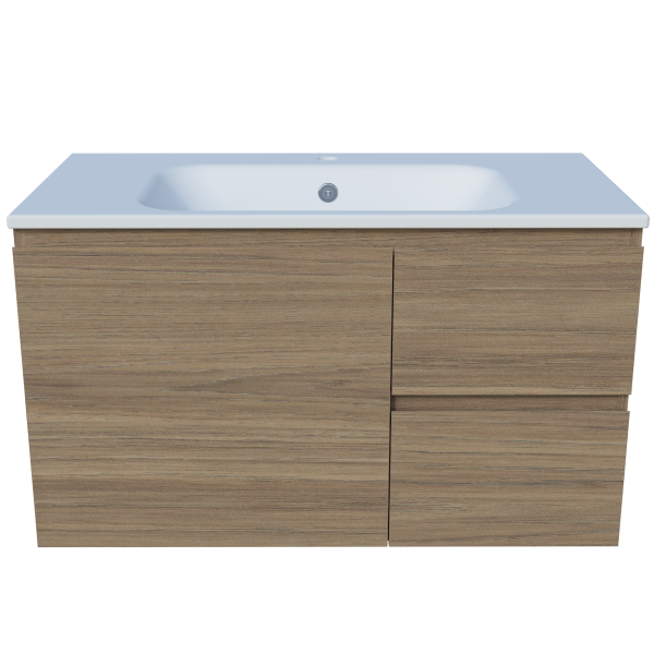 Nevada 900mm Wall Hung Vanity with Moulded Top