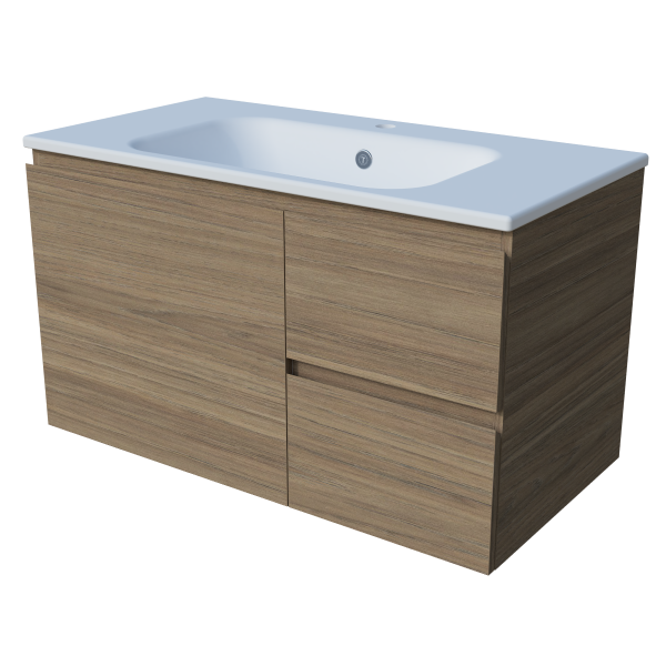 Nevada 900mm Wall Hung Vanity with Moulded Top