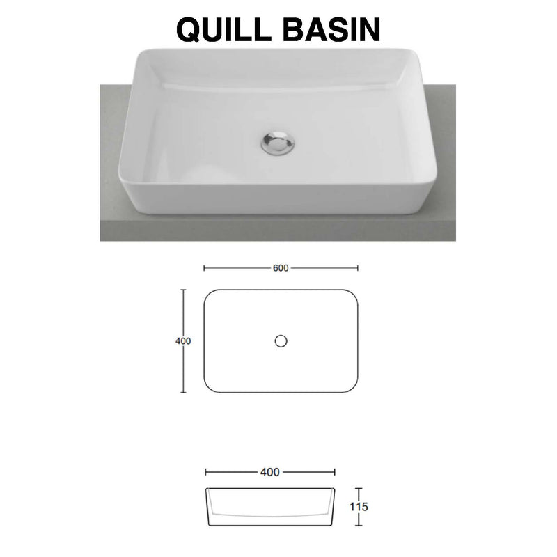 Ainsworth Wall hung Vanity 1500mm Double Bowl with Above Counter Basin