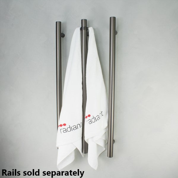 Nero New Mecca Double Towel Rail Gun Metal Grey 600mm - View #9