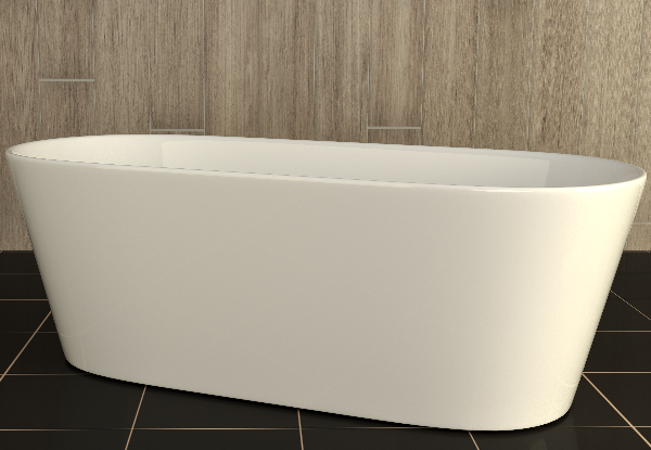 Retreat 1500mm Freestanding Oval Slim Rim Bath White