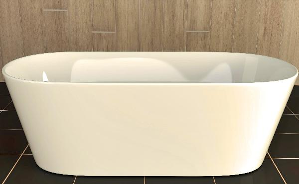 Retreat 1500mm Freestanding Oval Slim Rim Bath White
