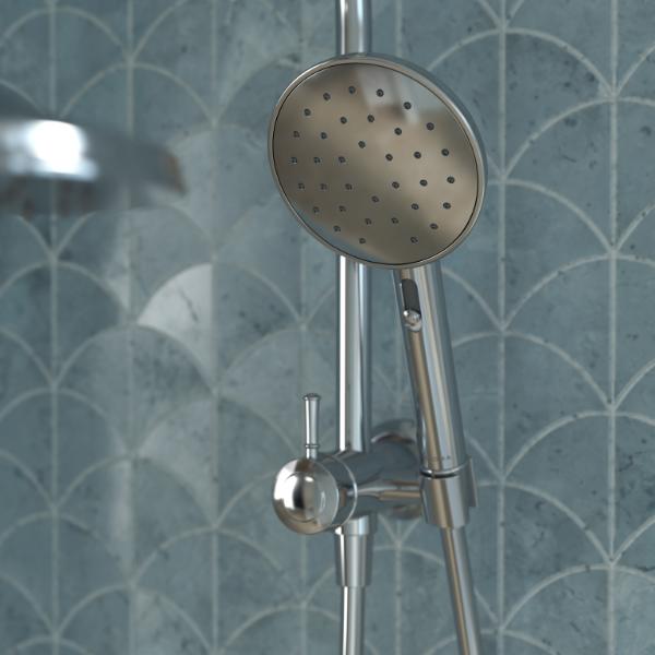 Caroma Riviere Compact Twin Shower, Chrome